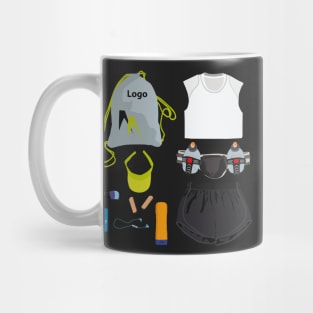 Running Accessories Stickers Mug